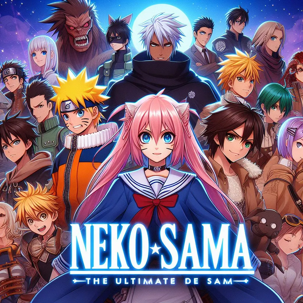 Divers personnages d'anime populaires, représentant le monde diversifié et engageant de l'anime, sont disponibles sur Neko Sama.